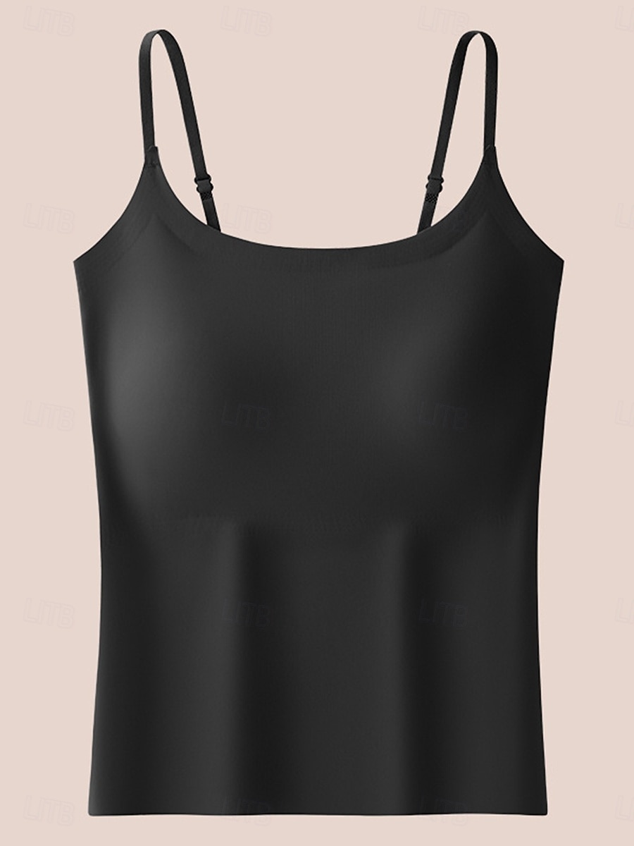 Γυναικεία Καμισόλ Tank Top Συμπαγές Χρώμα Καθημερινά Αμάνικο Λαιμόκοψη U Κανονικά μπλουζάκια Μαύρο Λευκό Ανοικτό Καφέ Καφέ Χακί Καλοκαίρι Άνοιξη 2026 - $21.99 –P12