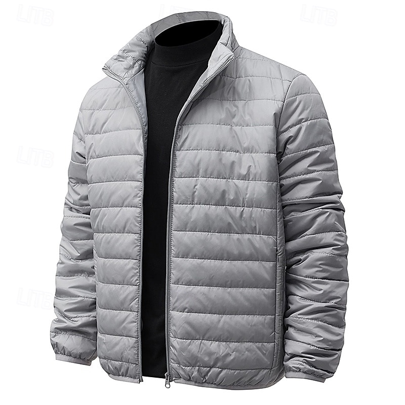 Hombre Chaqueta acolchada Chaqueta de Invierno Al aire libre Templado Trajes de senderismo Ropa de senderismo Invierno Otoño Camiseta Camping / Senderismo / Espeleología Corriendo Negro Gris claro 2025 - $35.99 –P3