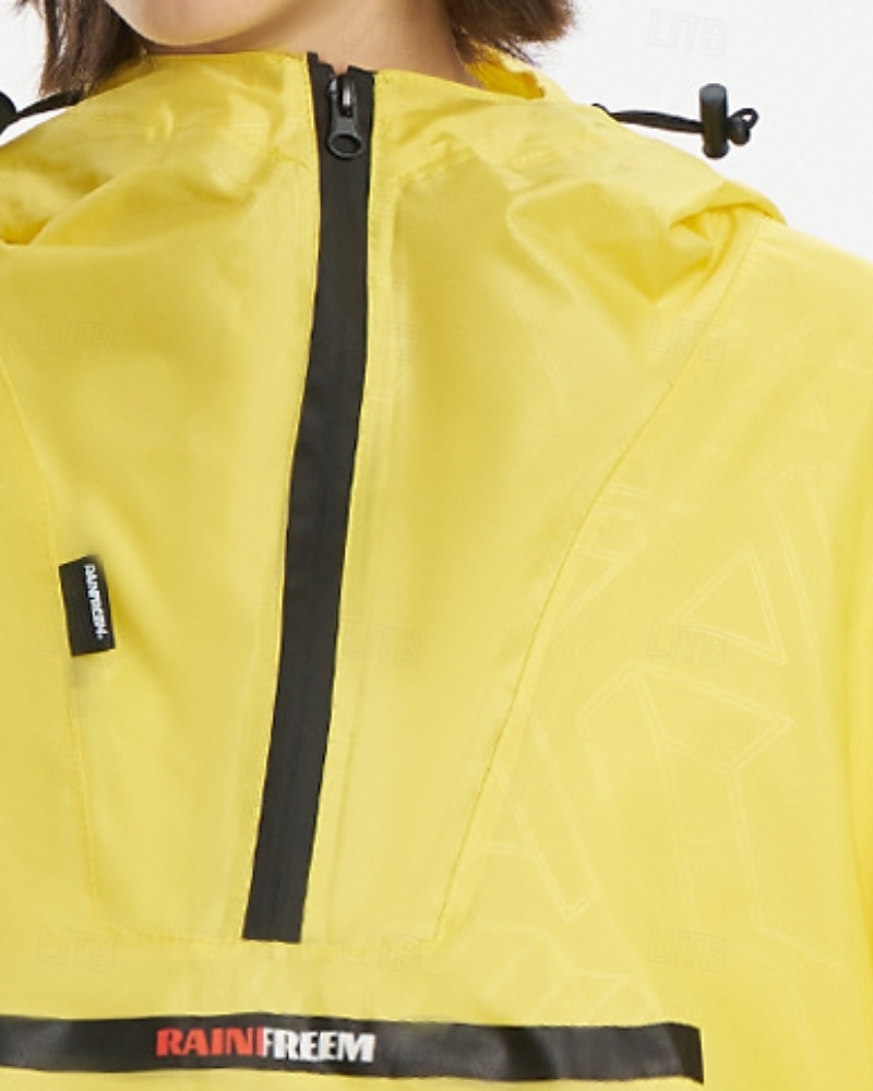 Men's Women's Hiking Jacket Rain Coat Outdoor Waterproof Windproof Quick Dry Lightweight Hiking Outfits Hiking Clothes Autumn / Fall Raincoat Camping / Hiking / Caving Patchwork Black Yellow Pink 2026 - $42.99 –P17