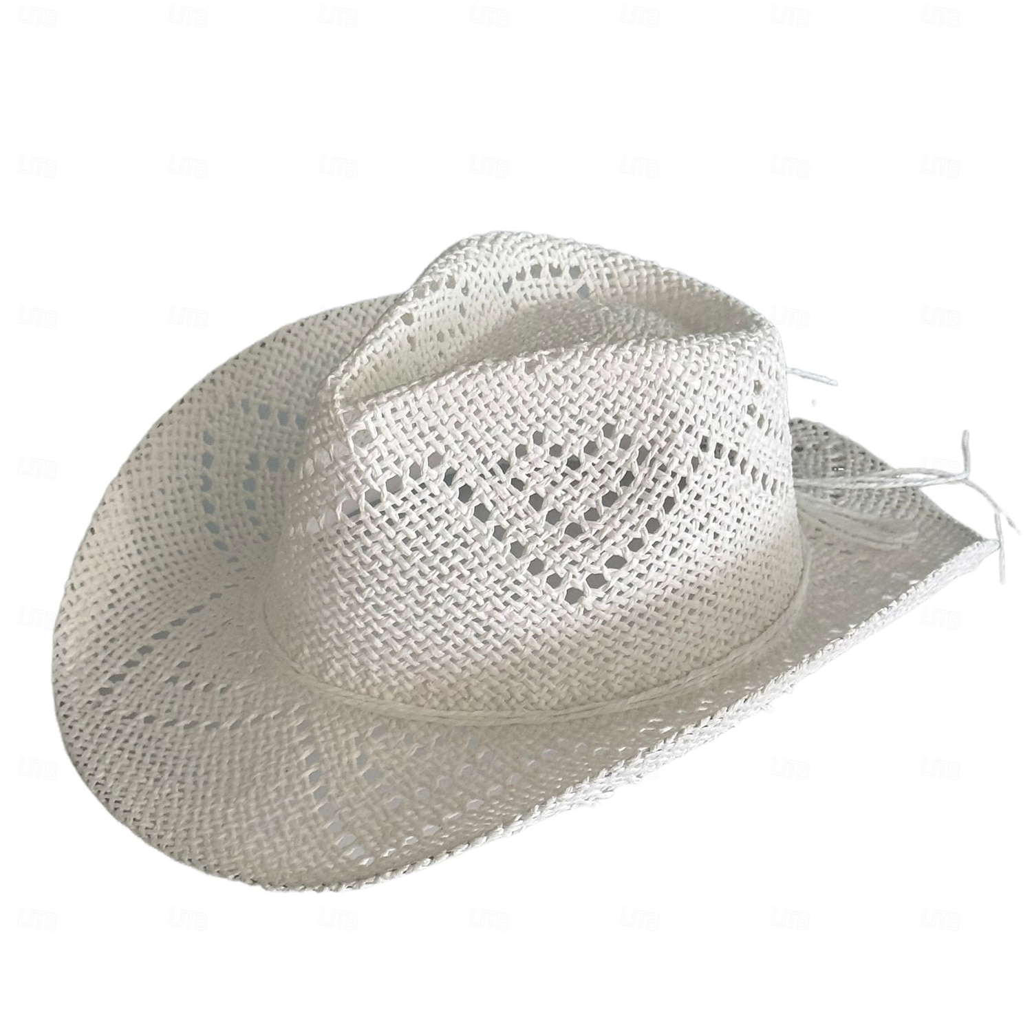 1 stk. elegant damehatt med strå og bred brem, lett og pustende sommerhatt for strandaktiviteter, uformell &formelle arrangementer, tilbehør til arrangementer 2025 - $44.99 –P12