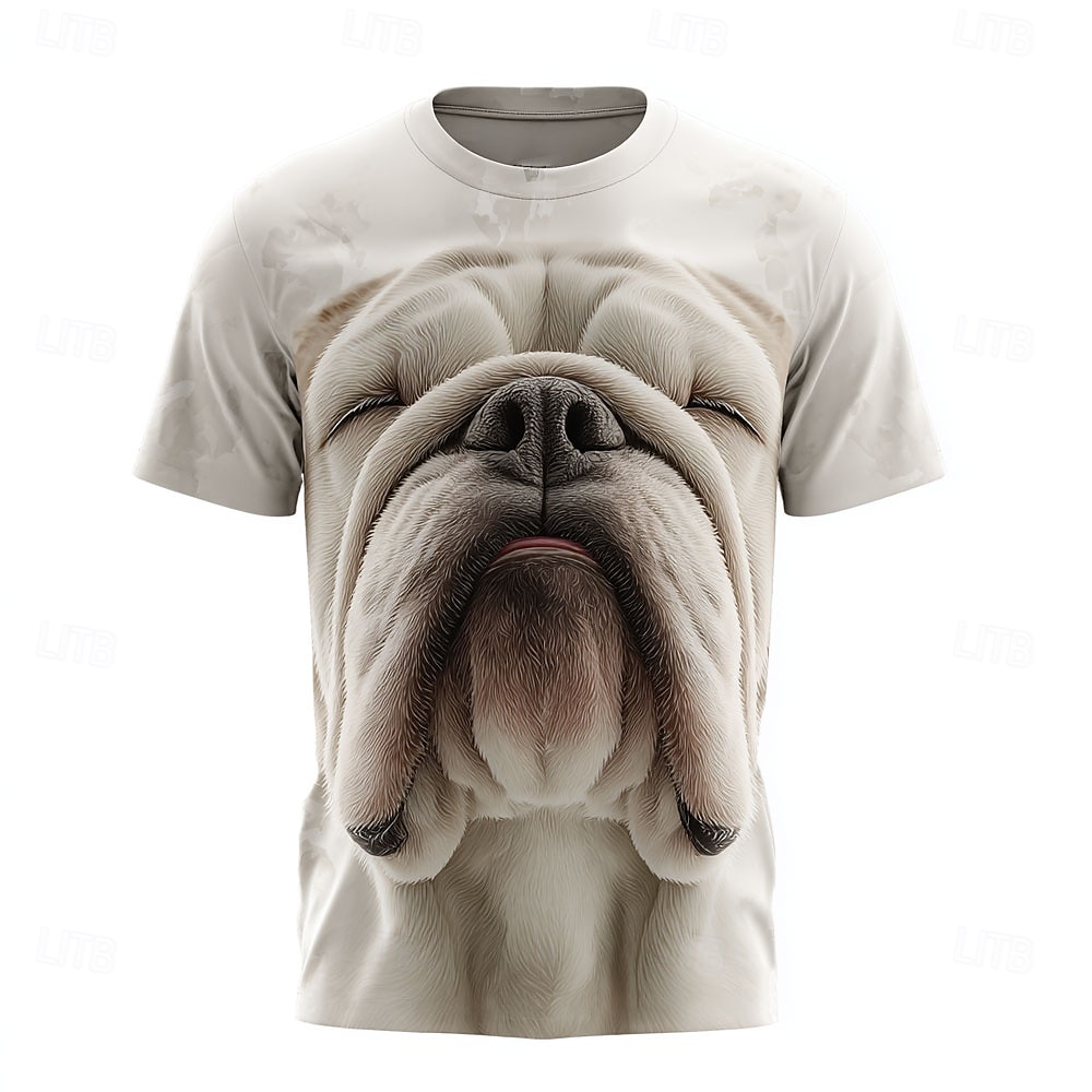 Herren Hund 3D Zeichentrick Lustig T Shirt Kurzarm T-Shirt 3D-Druck Rundhalsausschnitt Hemd Mode Übertrieben Täglich Straße Lässig Täglich Weiß 1 Weiß Weiß 2 Sommer Frühling Bekleidung S M L XL XXL 2025 - $17.99 –P1