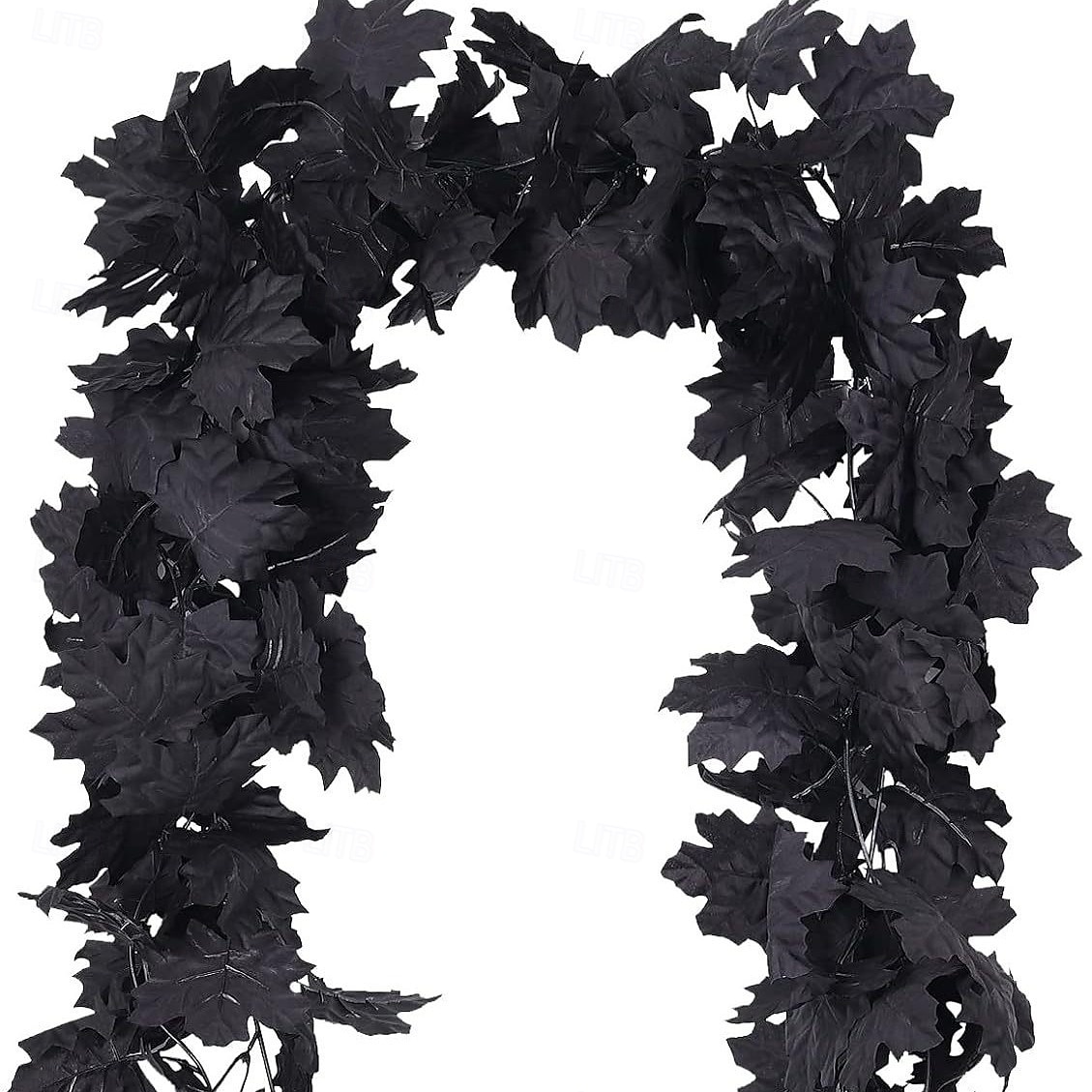 Guirnalda de Halloween, decoraciones negras de otoño para colgar en la pared, hojas de arce artificiales, enredadera de hojas de arce, liquidación de decoraciones de Halloween, decoración para el 2026 - $9.99 –P2