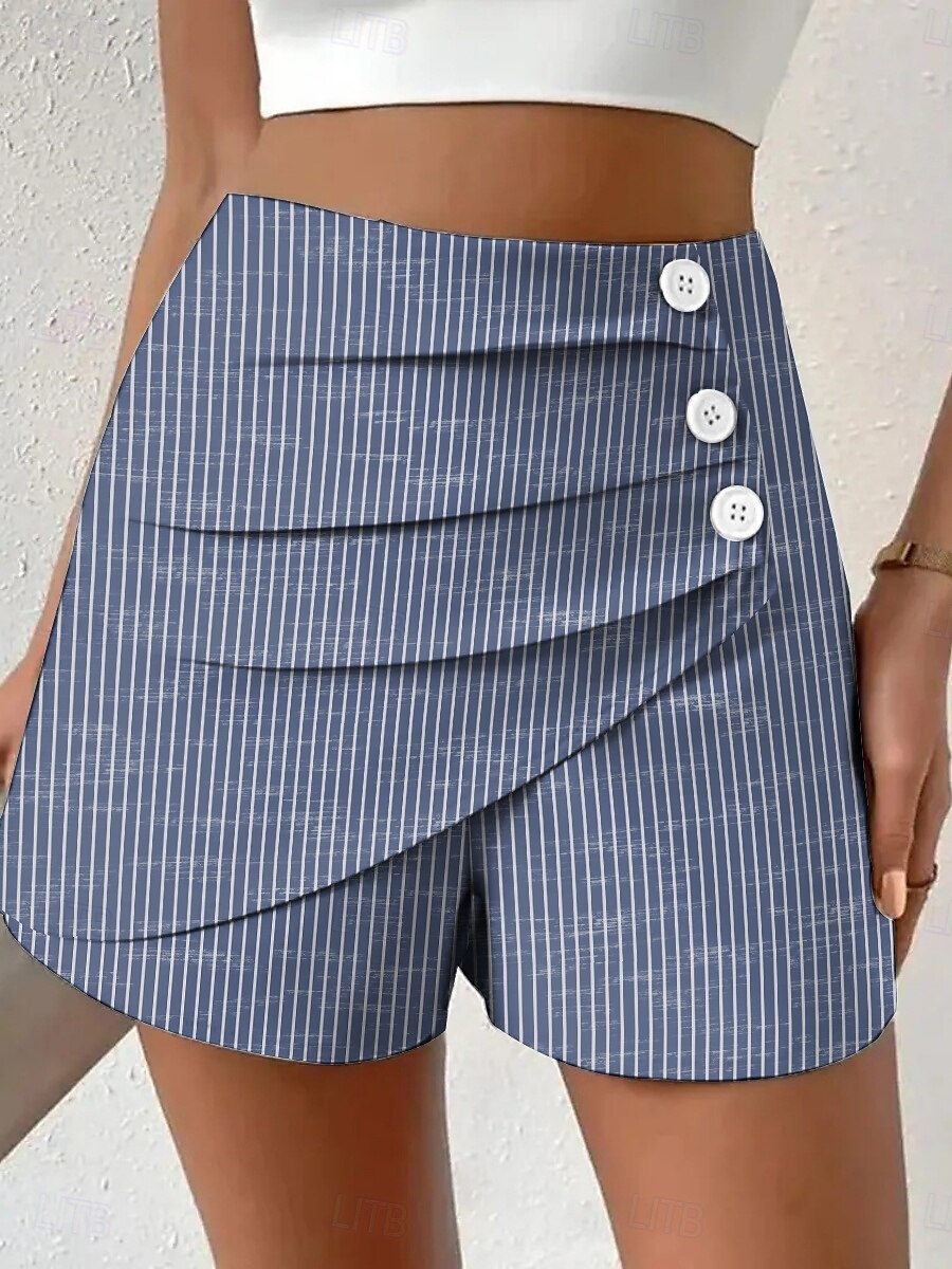 Pentru femei chinez Pantaloni Scurți Vacanță Epocă Stilul etnic Scurt Talie Înaltă Grafic Geometric Dunga Plisată Micro-elastic Vacanță Stradă Zilnic Albastru ou de Măcăleandru Violet Roșu-aprins 2025 - $17.99 –P3