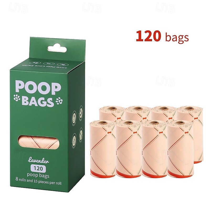 Nouveau sac à crottes de chien recyclable et écologique, sac de rangement portable, clip mains libres, sac à déchets pour animaux de compagnie, 8 rouleaux avec tête à clip de 2025 ? $19.99 –P3