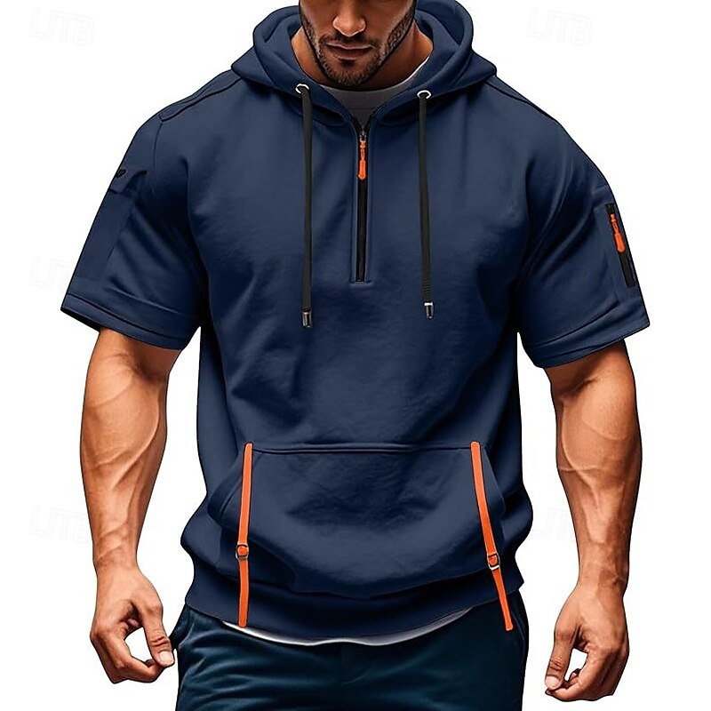 Per uomo Felpa con cappuccio Felpa con cappuccio tattica Tattico Rosso bordeaux Nero Blu marino Blu Verde scuro Con Cappuccio Semplice Tasca Frontale Zip a un quarto Sport & Outdoor Casuale Quotidiano del 2025 a $27.99 –P3