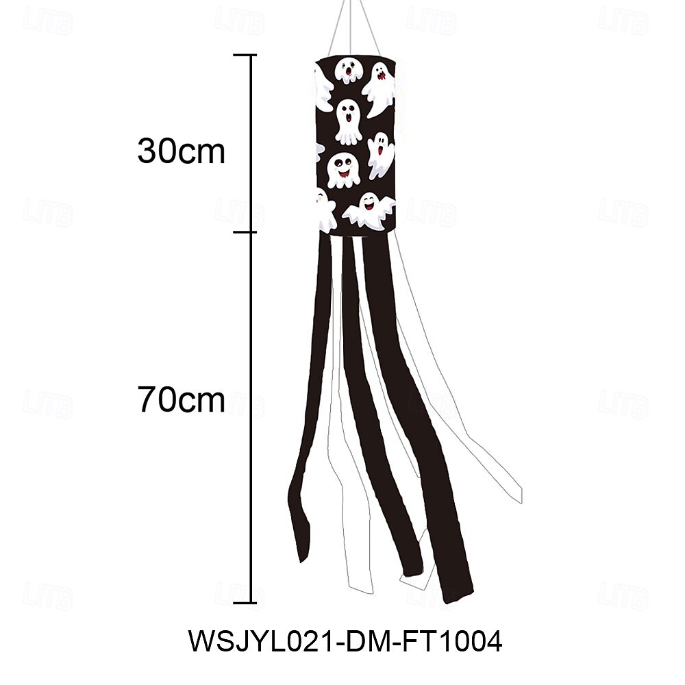 Halloween Windsocks Scary Halloween Hanging Windsock Flag Halloween Decorations for Outdoor Indoor Garden Home Yard Party Supplies 2025 - $5.99 –P1