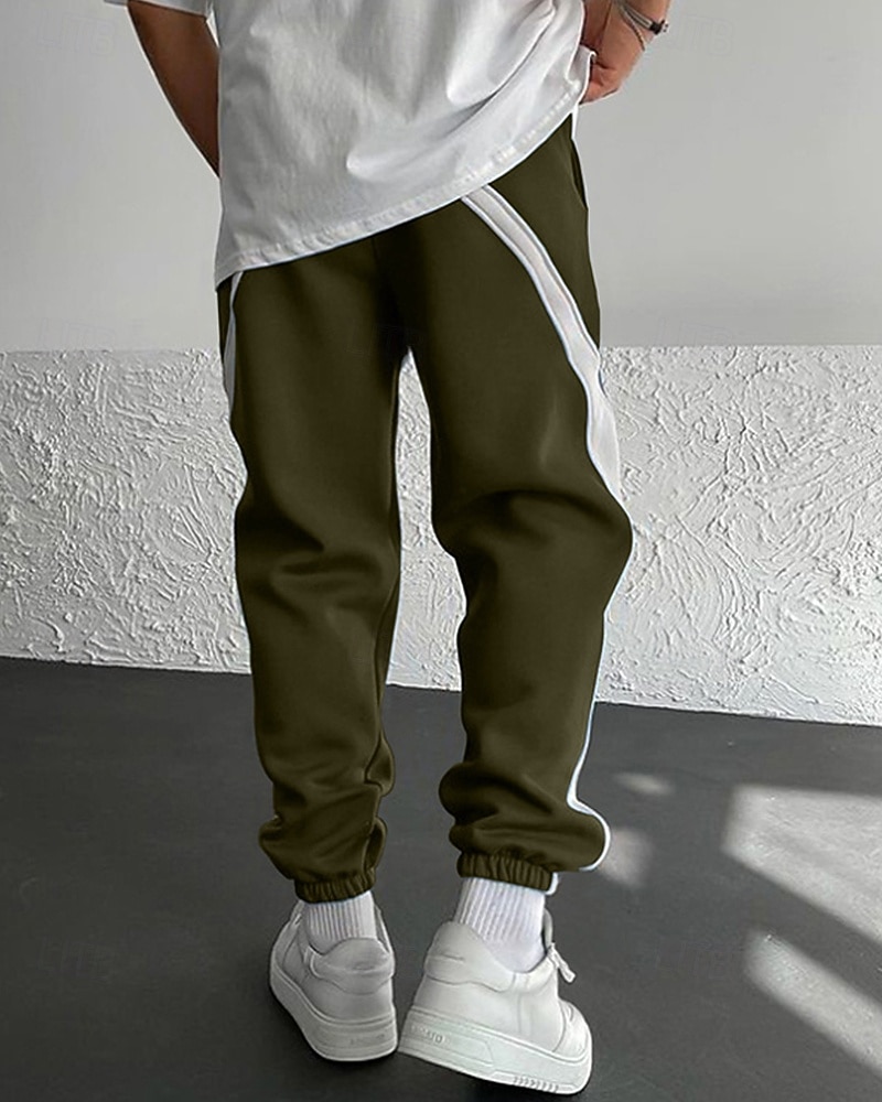 Men's Sweatpants Joggers Athletic Pants Trousers Drawstring Pocket Elastic Waist Color Block Comfort Daily Sports Outdoor Fashion Casual Blue Black / Red Micro-elastic 2026 - $25.99 –P11