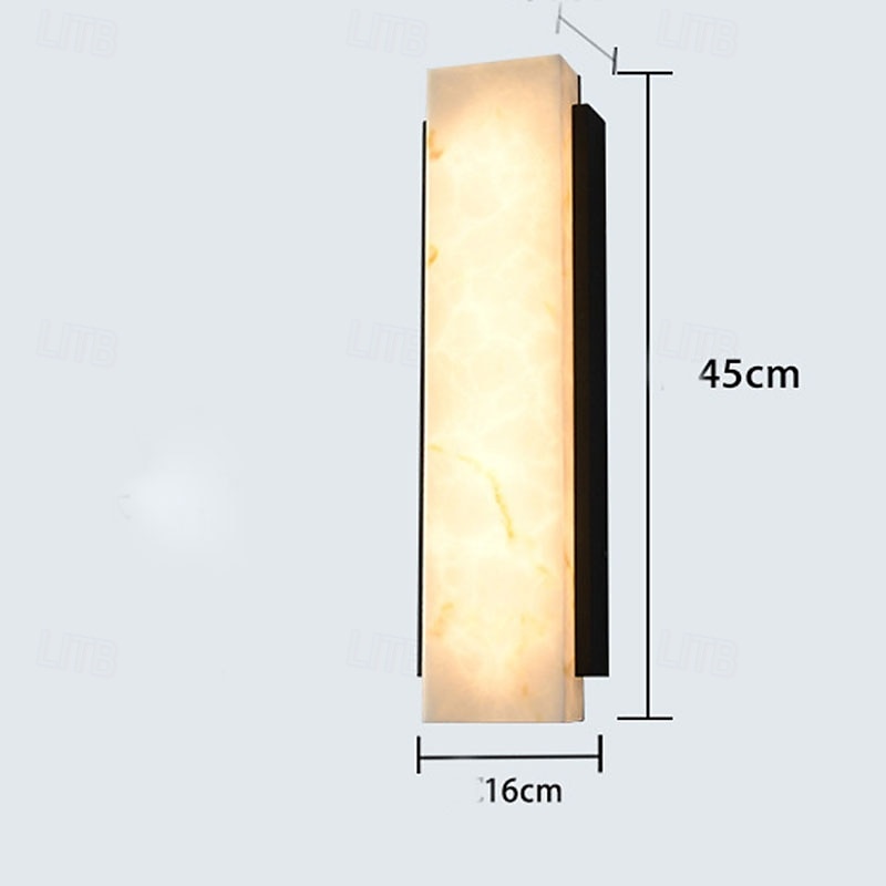 Applique murale LED d'extérieur design linéaire, éclairage en marbre étanche, applique murale d'intérieur moderne pour chambre à coucher, lumière blanche chaude, 1 pièce de 2025 ? $232.29 –P3