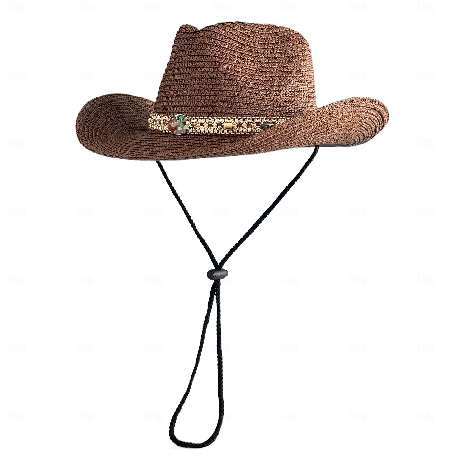 retró divatos cowboy kalapok retró divatos nagy ereszű, ívelt szélű, kemény szalma western cowboy kalapok utazáshoz mindenféle strandkalap férfiaknak és nőknek 2025 - $16.99 –P9