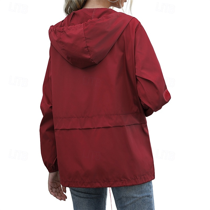 Femmes Veste de randonnée Veste de pluie Imperméable Extérieur Imperméable Coupe-vent Tenues de randonnée Vêtements de randonnée Printemps Automne Top Coton Camping / Randonnée / Spéléologie Course de 2025 ? $19.99 –P8