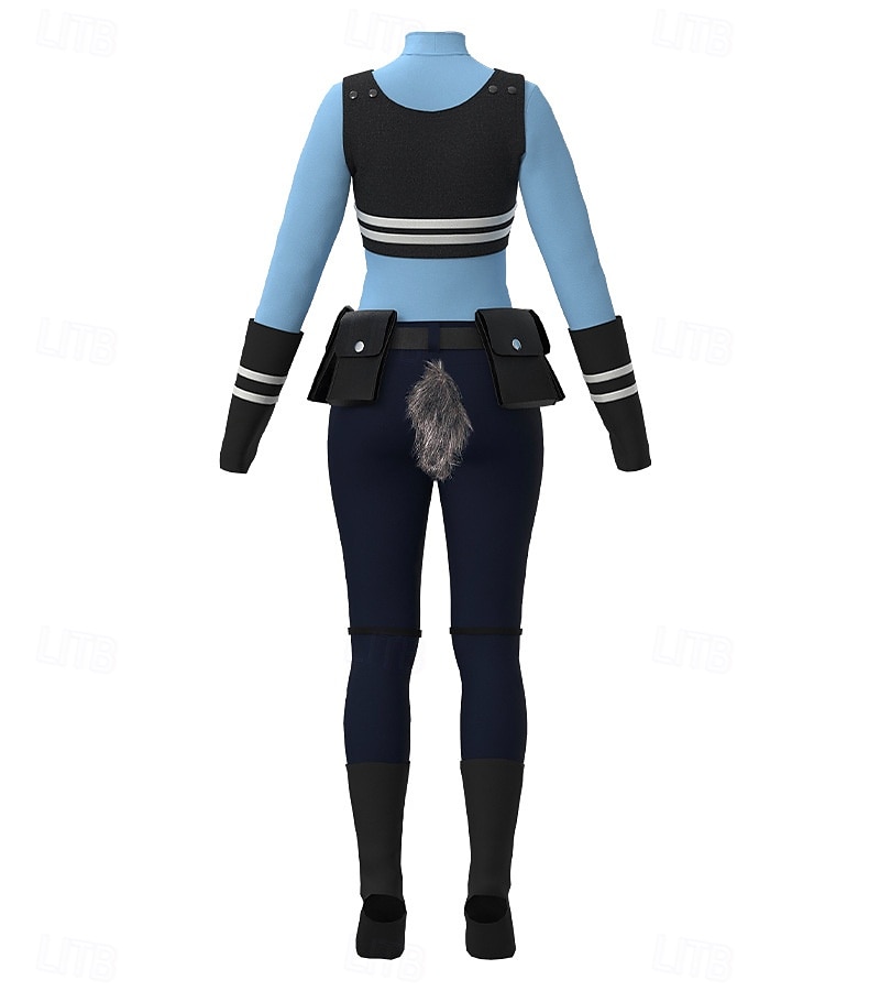Tierdetektiv Polizei Hase Outfits Kostüm Bodysuits Abenteuerfilm Cosplay for Unisex Kinder Erwachsene Halloween Karneval Leistung Pädagogisches Ankleiden Verkleidung für Schulveranstaltungen 2026 - $87.99 –P4