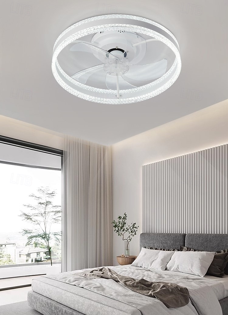 Ceiling Fan with Light, Low Profile Fan, Flush Mount Ceiling Fan, Dimmable LED, App & Remote Control, Quiet DC Motor, for Bedroom, Living Room 2025 - $197.99 –P11