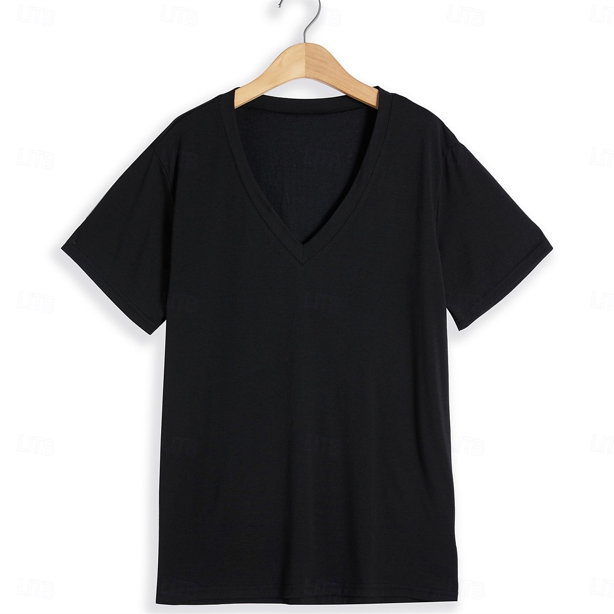 Heren katoenen mix V-hals t-shirt T-shirt top korte mouwen zomer effen kleur effen designer basic modern eigentijds V-hals vakantie straat casual donkergrijs zwart wit top T-shirt voor heren 2025 - $11.49 –P9