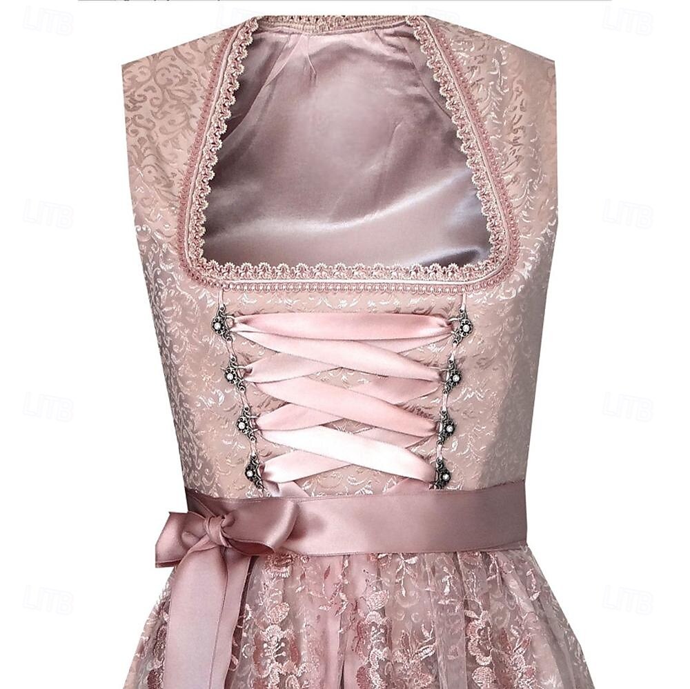 Oktoberfest Šaty Zástěra Dámské šaty Služka Bavorský němčina Mnichov Louky Dámské Párty Pivní festival Tradiční Styl Tkanina Bez halenky 2026 - $96.99 –P6