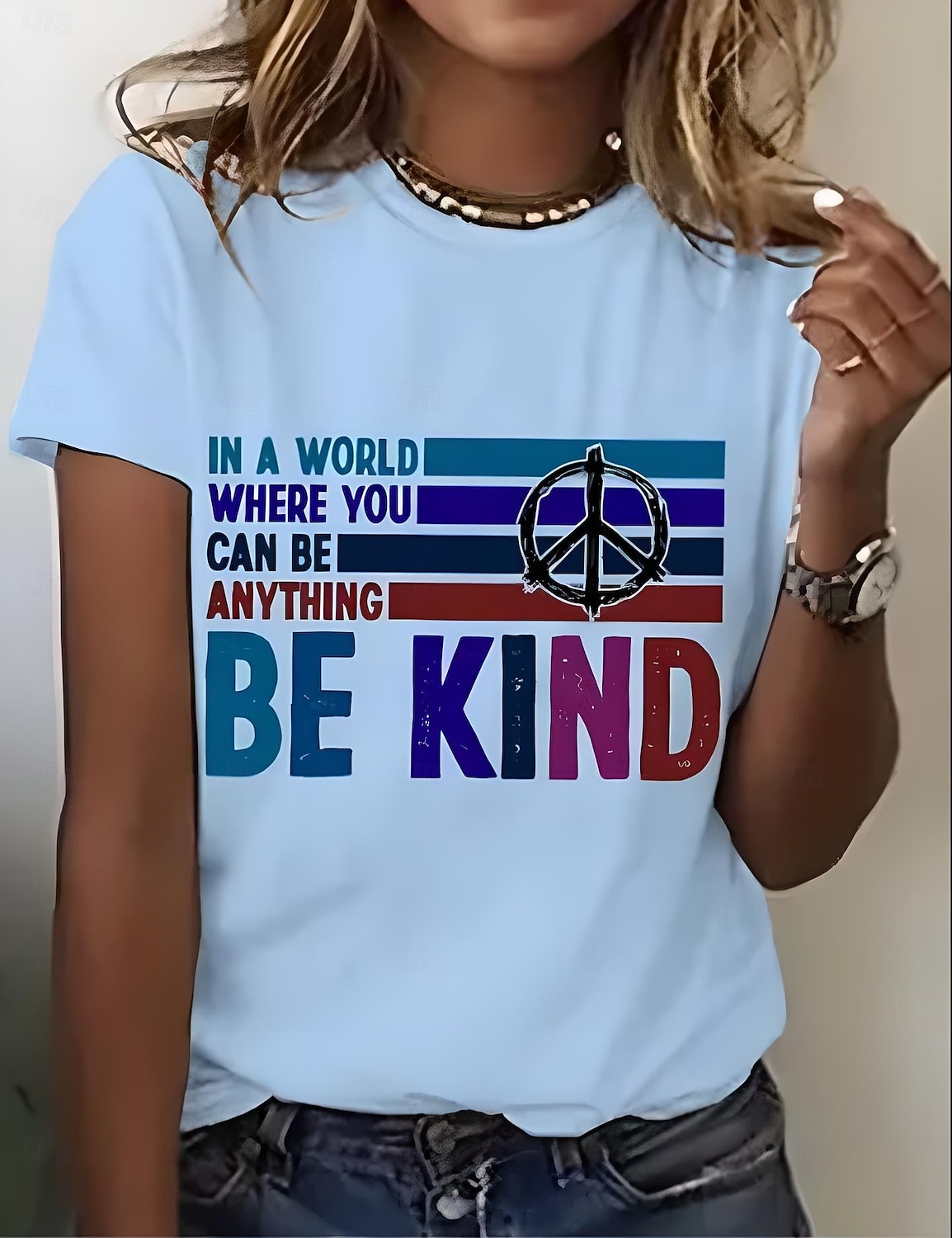 Femmes T-shirt Graphique Lettre ancien Élégant Classique Manche Courte Col ras du cou Col rond Hauts Réguliers Quotidien Week-end Imprimé Noir Blanche Rose Claire Bleu Violet Été Printemps de 2025 ? $19.99 –P3