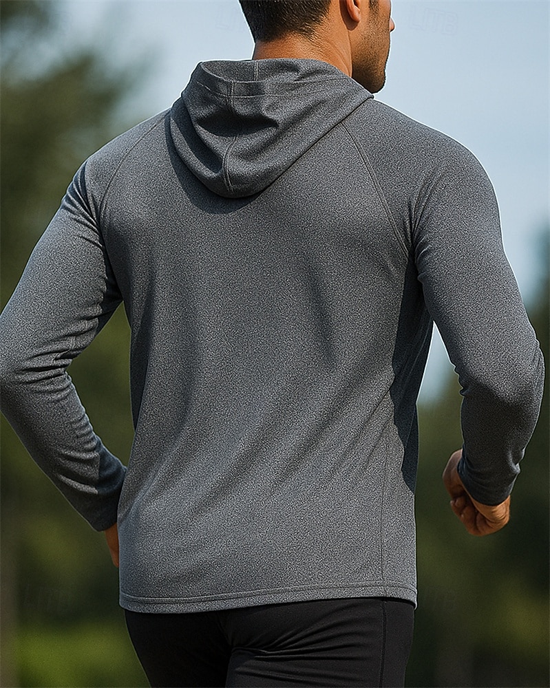 Homens Cor Sólida Jaqueta de Corrida Jaqueta Outdoor Verão Primavera Zip Completo Manga Longa Atlético Secagem Rápida Leve Respirável Tênis Golfe Corrida Azul Cinzento Escuro Vermelho Vinho Roupa de de 2026 por $31.99 –P3