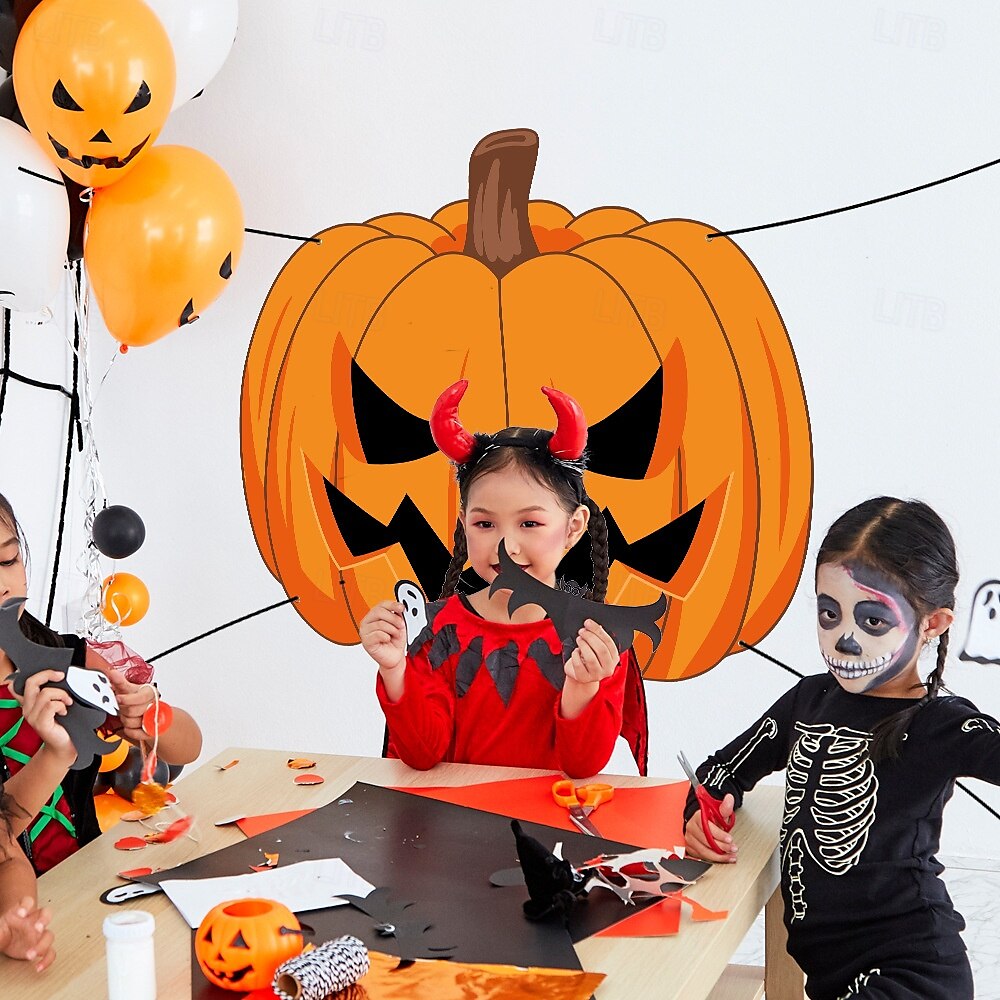 Halloweenská pochoutka do kufru auta, dekorace auta s duchy, halloweenské dekorace, halloweenská látková dekorace auta, halloweenská dekorace do kufru auta, dekorace s duchy a dýní, tapeta na zeď 2025 - $24.99 –P4