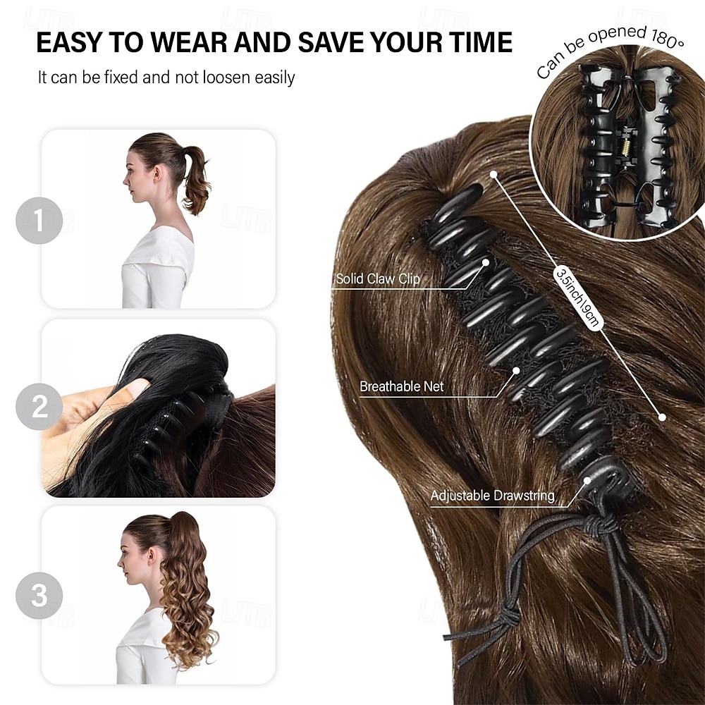 24 Inch Ponytail Extension Clip on Ponytails for Women Long Curly Wavy Ponytail Extensions for Women Synthetic Layered Pony Tails Hair Extensions 2025 - $19.49 –P5