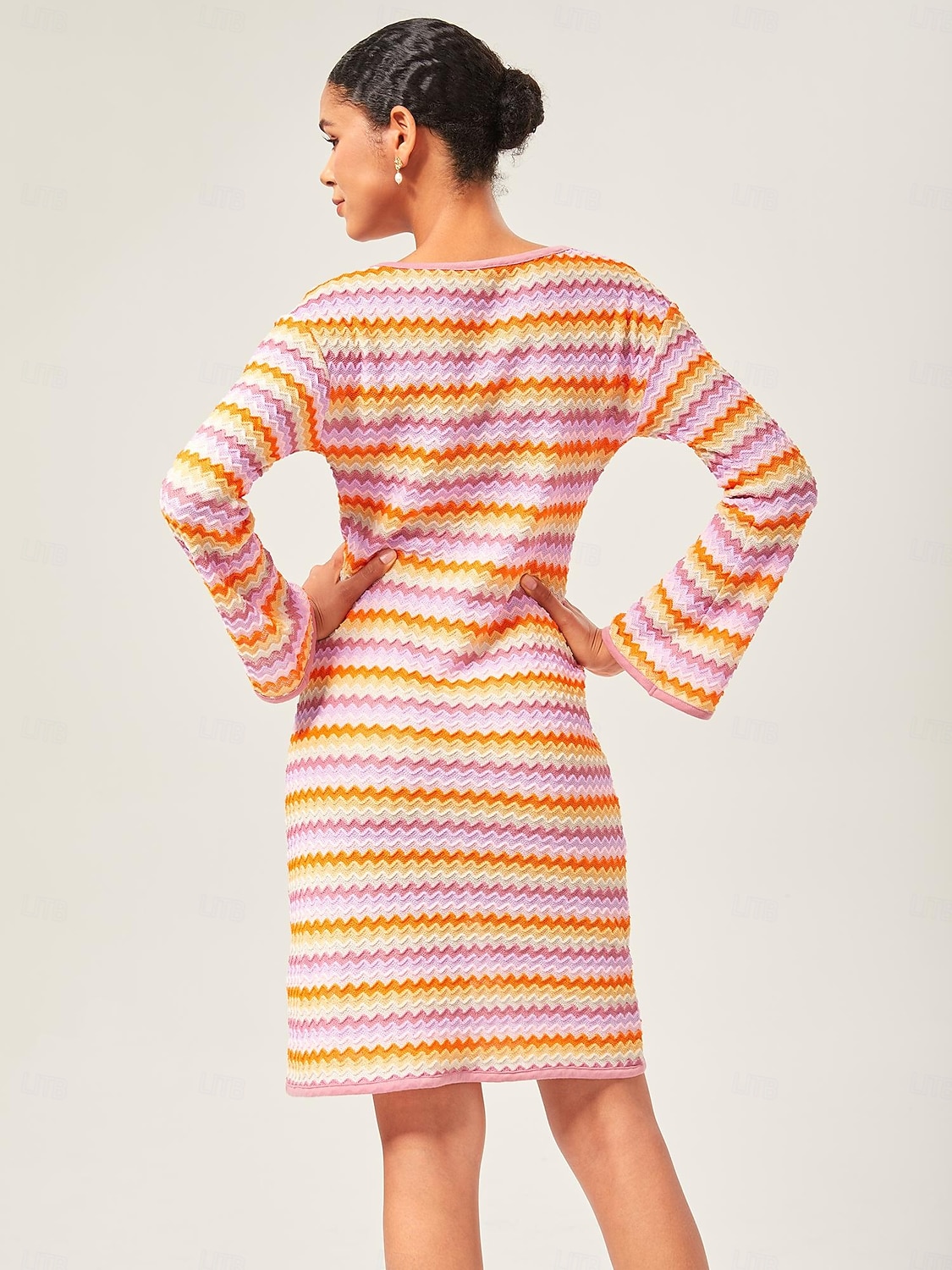 vestido curto justo de malha elástica de 2025 por $71.99 –P2