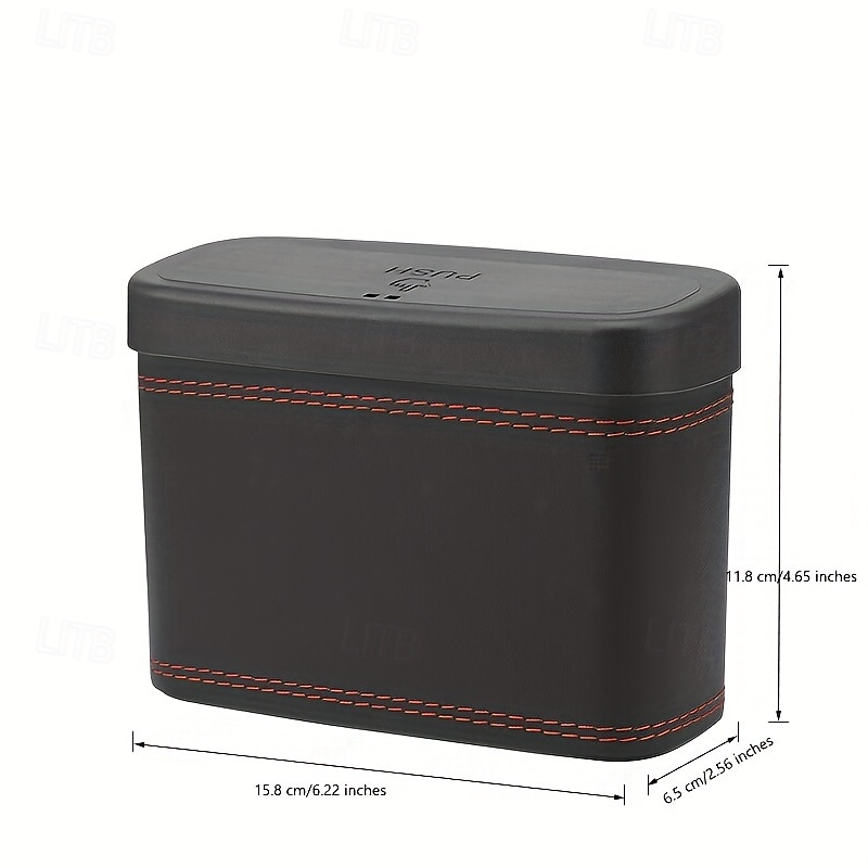 Universal Car Trash Can Vehicle Trash Bin Car Seat Back & Door Hanging Storage Box Multi-Functional Car Accessories Foldable Trash Bag Organizer Lidded Car Trash Can 2025 - $18.99 –P2