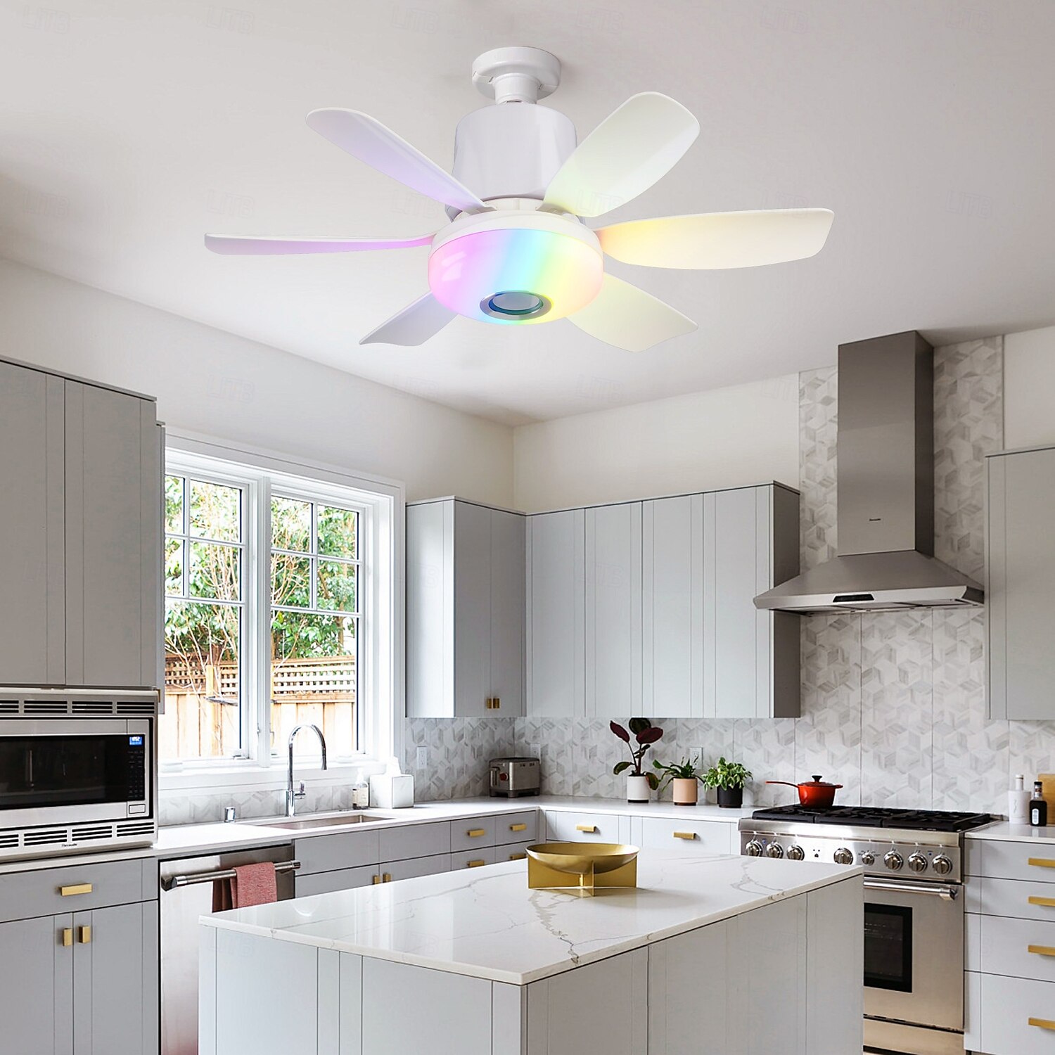 1 moderner Deckenventilator-Kronleuchter mit intelligenter Fernbedienung, E27-Schraubsockel – einfach zu installieren, starker Wind für Wohnzimmer, Schlafzimmer, Arbeitszimmer, Küche, Werkstatt, 2025 - $50.99 –P12