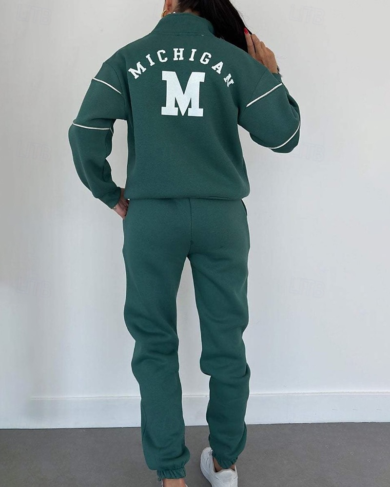 Mujer Tracksuit Pantalones Deportivo Sudadera tipo jersey Bolsillo con cremallera Bloque de color Trajes de Yoga Otoño Negro Blanco Rutina de ejercicio Ropa Deportiva Corriendo Mantiene abrigado 2025 - $42.99 –P7