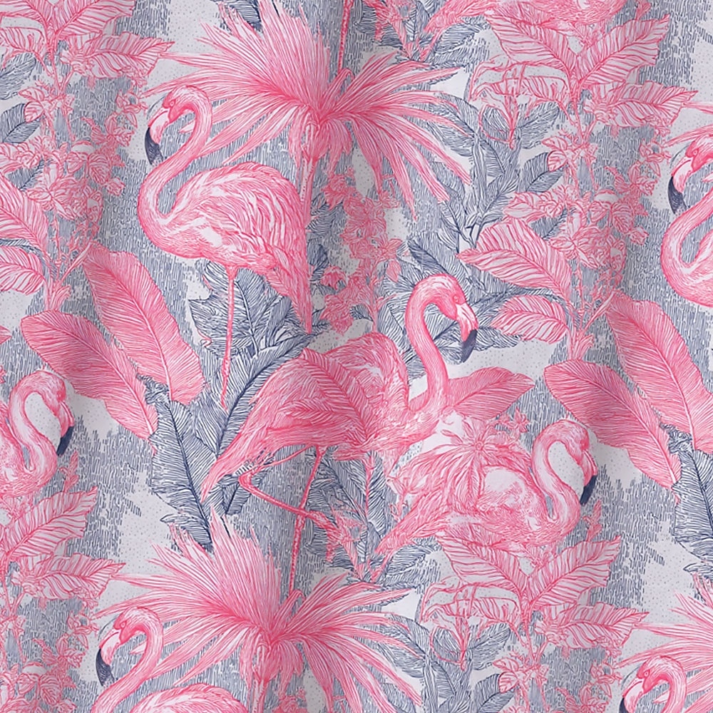 Herr Flamingo Fågel Palmblad Badshorts Boardshorts Medium Midja Streetwear Hawaiisk Semester Sidfickor Mesh foder Elastisk dragsko i midjan Designer Kläder 2025 - $19.99 –P2