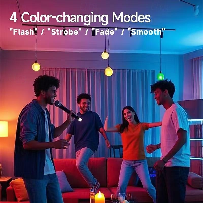 LED Lamp Dimmable Multicolour RGB Light Bulb 2000 mah Rechargeable Bulb A65 Light Smart Remote Control Home Decor Outdoor Activities and Camping 2025 - $16.99 –P7
