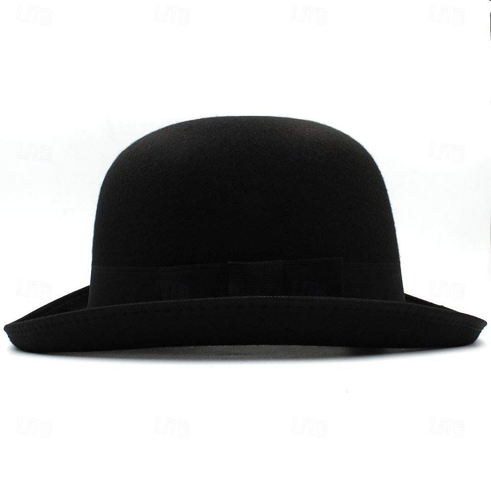 magisk hatt damehatt med bred brem i ull, britisk hiphop-hatt for menn, jazzhatt for vinter, ensfarget filthatt 2025 - $17.49 –P3