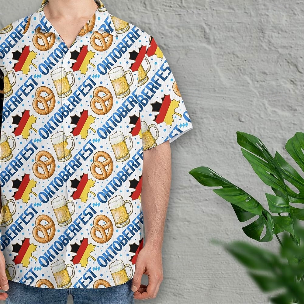 camisas havaianas Camisa Aloha Bávaro Munique Alemão Alpino Arte Gráfica para Homens Adulto Impressão 3D  para Carnaval Cerveja Oktoberfest Praia Férias Festa de 2026 por $23.99 –P9
