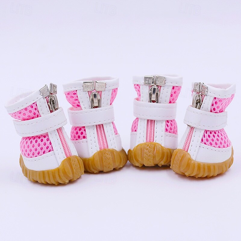 Chaussures pour chien en maille, bottes pour animaux de compagnie, chaussures respirantes pour petit chien, sandales imperméables pour animaux de compagnie avec semelle antidérapante et fermeture à de 2025 ? $15.99 –P3