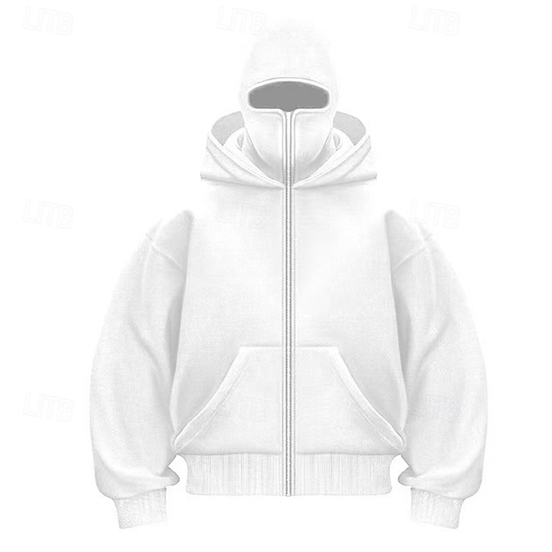 Per uomo Felpa con cappuccio Felpa con cappuccio a zip intera Nero Bianco Rosso Grigio chiaro Grigio scuro Con Cappuccio Semplice Tasca Sport & Outdoor Quotidiano Ferie Poliestere Streetwear del 2025 a $21.99 –P4