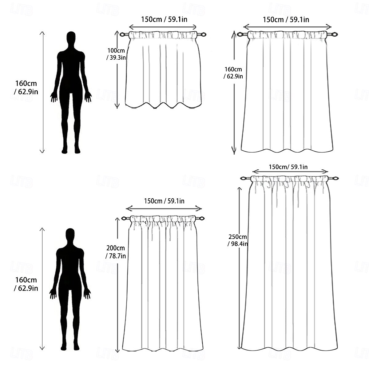 Fransk spetsgardiner lantgårdscalloped trim semi-transparent gardiner broderade fönstergardiner med krok vintage fönsterdraperier för vardagsrum sovrum 2025 - $13.99 –P14