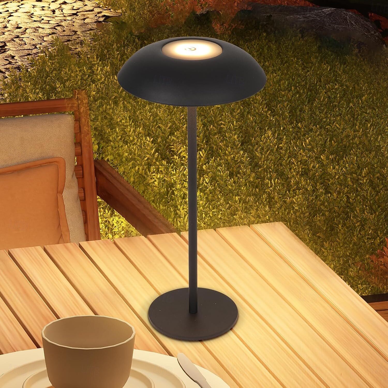 Lampada da tavolo ricaricabile in metallo di alluminio con tre colori dimmerabili e luce soffusa per la protezione degli occhi, campeggio all'interno e all'esterno, lettura, illuminazione da comodino, ricarica di tipo C. del 2025 a $23.99 –P6