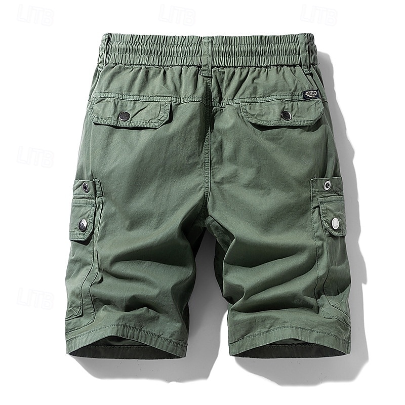 Per uomo Pantaloncini cargo Shorts Pantaloncini Estivi Coulisse Elastico in vita Multi-tasche Semplice Comodità Indossabile Lunghezza al ginocchio All'aperto Sport Quotidiano Moda Casual Nero Cachi del 2025 a $34.99 –P9