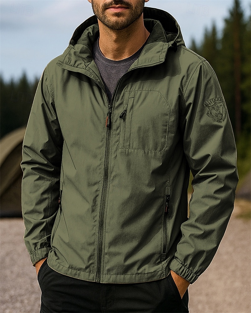 Муж. Куртка для активного отдыха Куртка для туризма и прогулок Спортивная куртка На открытом воздухе Водонепроницаемость С защитой от ветра Быстровысыхающий Легкость Походная одежда Походная одежда 2026 - $31.99 –P4