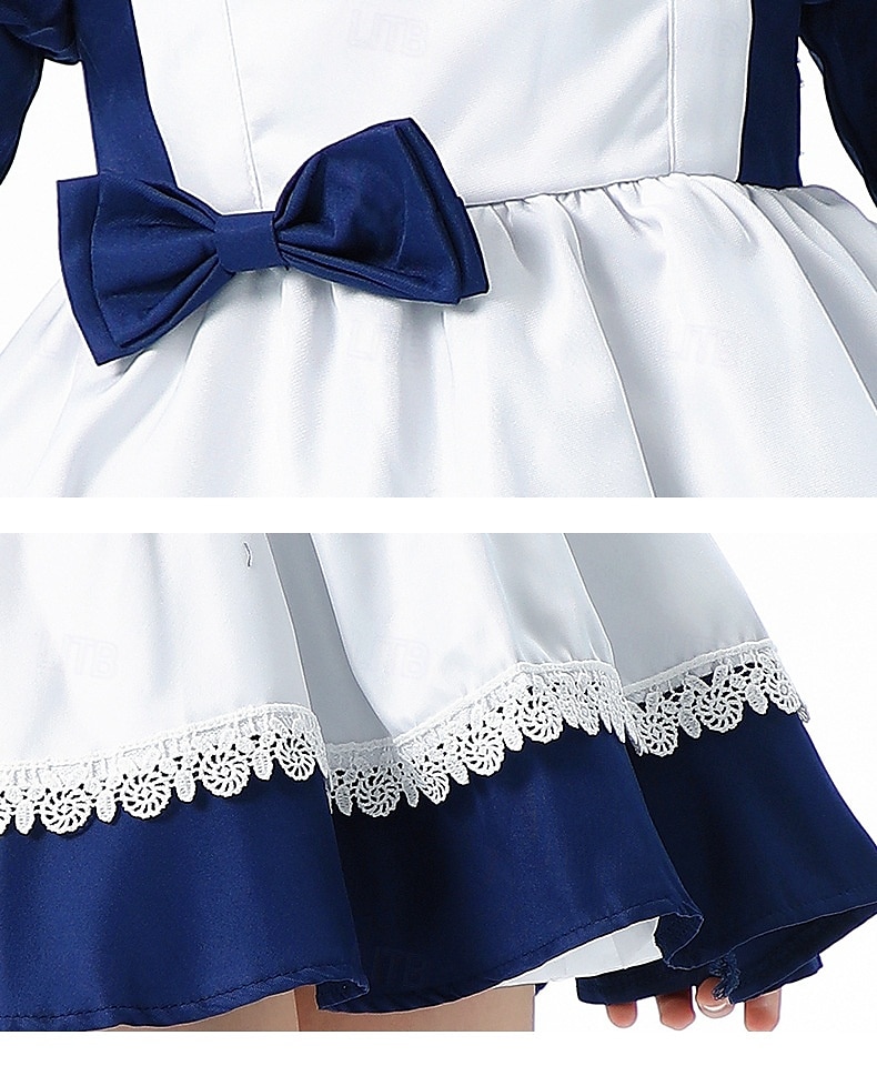 Alice au pays des merveilles Conte de Fées Alice Robe Costume Personnages de contes de fées Douce Lolita Cosplay de Film for Fille Enfant Halloween Carnaval Journée mondiale du livre Performance de 2025 ? $39.99 –P3