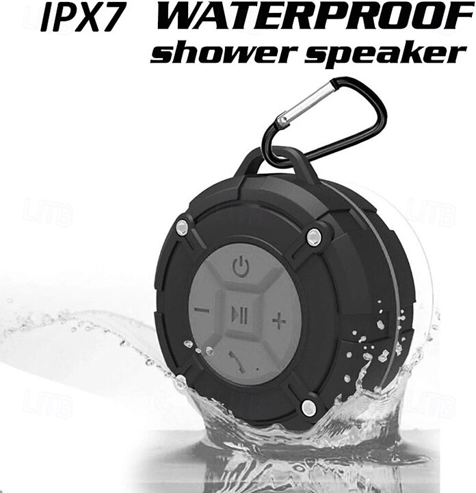 Ηχείο ντους, αδιάβροχο ηχείο bluetooth ipx7, δυνατός ήχος HD, φορητό ασύρματο ηχείο με βεντούζα &Ανθεκτικό γάντζο, ενσωματωμένο μικρόφωνο, για ντους, πισίνα, παραλία, εξωτερικούς χώρους 2025 - $27.99 –P7