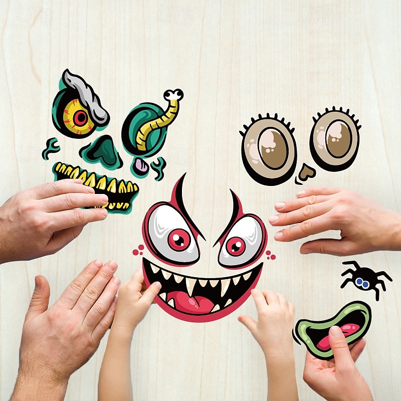 10 buc autocolante decorative cu dovleci de Halloween, creați mini autocolante cu fețe de dovleac pentru copii și copii mici, cadouri de Halloween pentru petreceri de tip „trick or treat” și 2025 - $6.49 –P5
