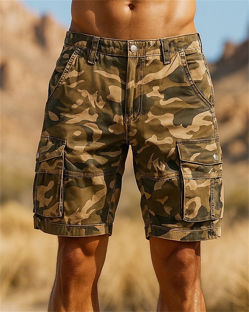 Herren Cargoshorts Wandershorts Tarnung Sommer Außen Normale Passform Schnelltrocknend Leicht Elastisch Atmungsaktiv Shorts Cachi scuro Armeegrün Baumwolle Tennis Golfspiel Laufen 29 30 31 32 34 2025 - $22.99 –P4