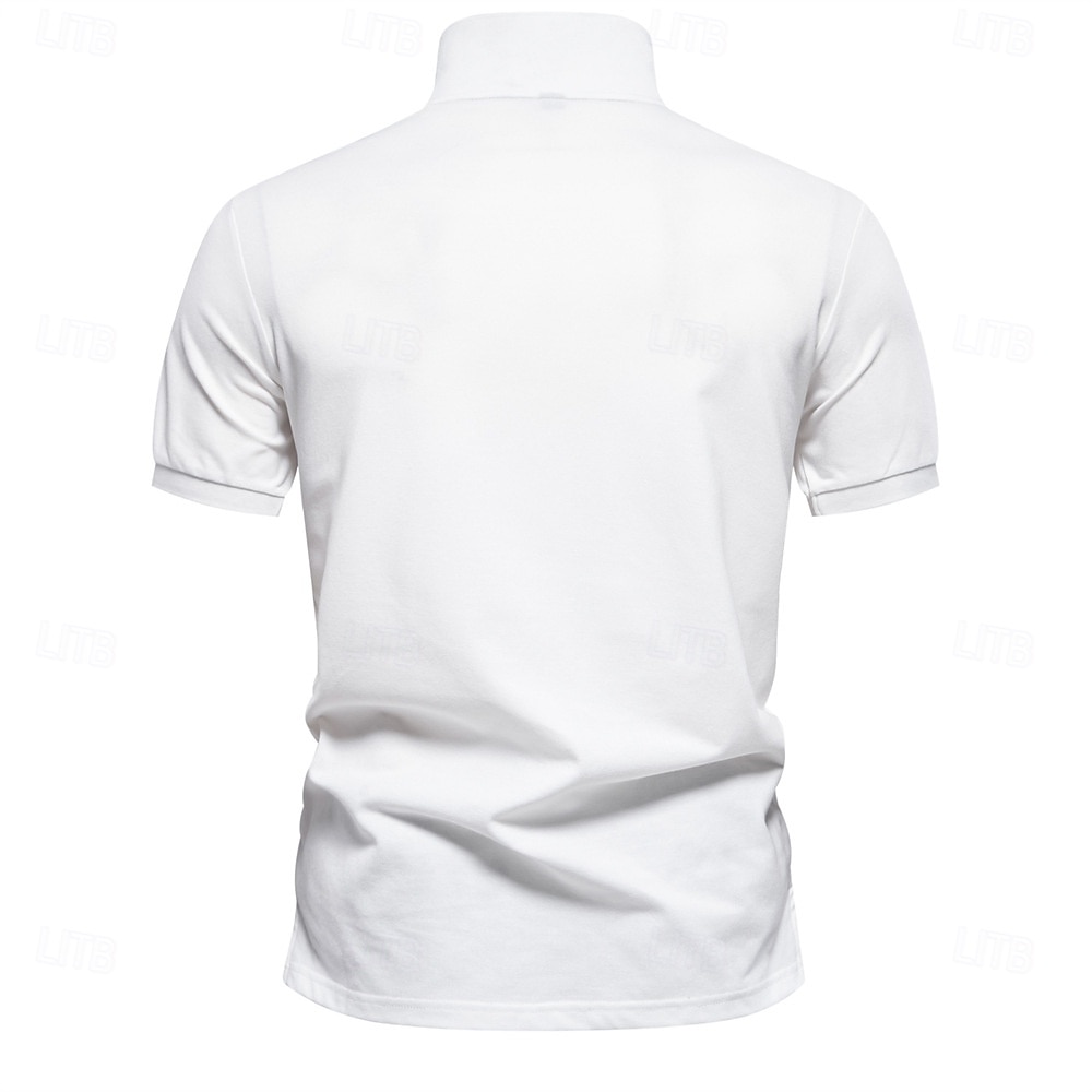 Herren Männlich Blumen Blumenmuster Polo Strick-Polopullover Kurzarm Umlegekragen Polokragen Modern Formell Arbeit Sport & Outdoor Knöpfe Drucken Frühling Rubinrot Weiß Hellblau 2025 - $22.99 –P9