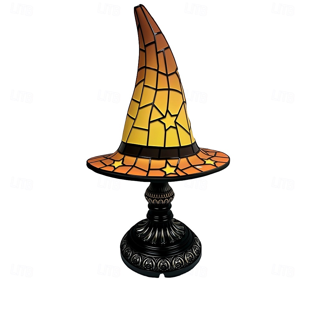 1 шт. ретро смоляная шляпа ведьмы светильник уникальный ночной светильник для спальни прикроватный светильник атмосфера праздника Хэллоуин декоративный светильник usb-разъем 2026 - $33.99 –P9