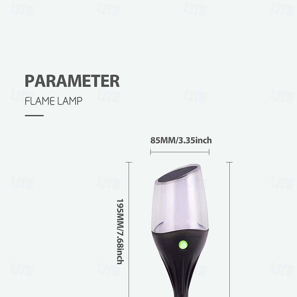 1 Pc Outdoor Waterproof Solar LED Torch Ground Plug Light Lawn Garden Courtyard Path Halloween Christmas Festival Flame Jumping Decorative Light Landscape Light 2026 - $16.49 –P7