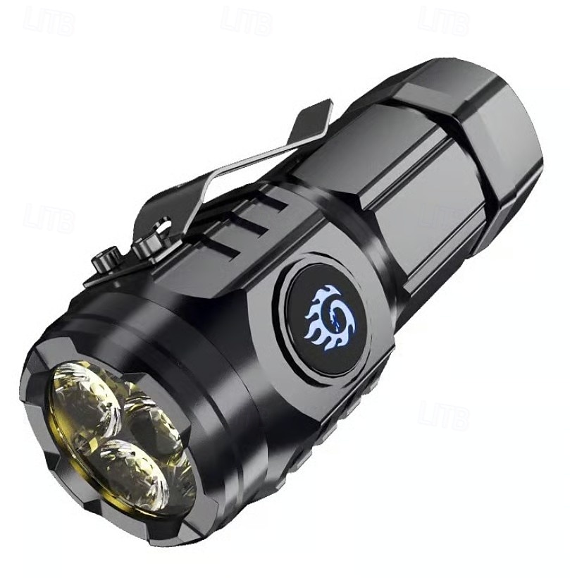 Three-Eyed Monster Mini Flash Super Power Flashlight, German Thumb Sized Flashlight, 3 Eyed Monster Mini Flashlight, Outdoor Small High Lumen Rechargeable Waterproof Pocket Flashlight 2025 - $16.49 –P8