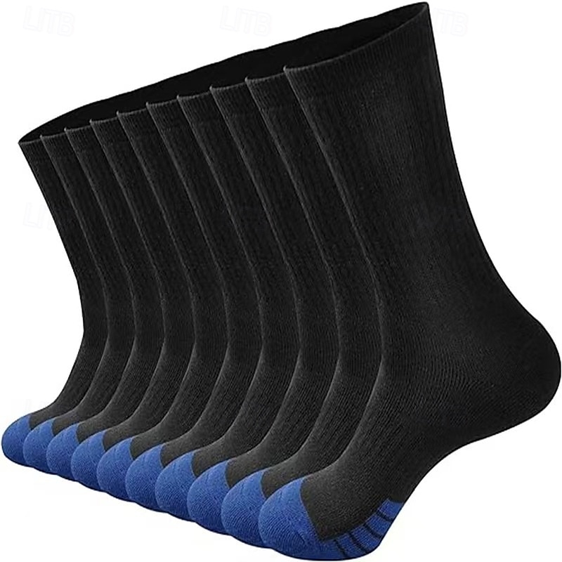 Herren 5 Paare Mehrfachpackungen Socken Laufsocken Freizeitsocken Weiß Rote Farbe Farbblock Urlaub Sport & Outdoor Täglich Basic Mittel Frühling Herbst Mode Lässig 2025 - $6.49 –P6