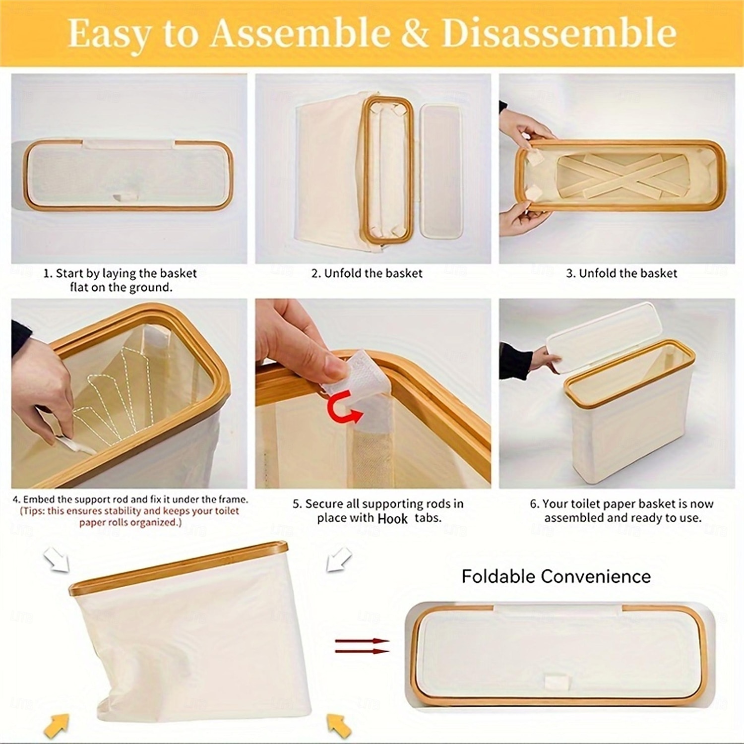 Toilet Paper Storage Basket with Lid, Bamboo Toilet Paper Storage Holder Stand Organizer for Bathroom, Toilet Paper Storage Box Container with Handle, Toilet Tissue Storage Bin for RV Closet 2025 - $14.99 –P4
