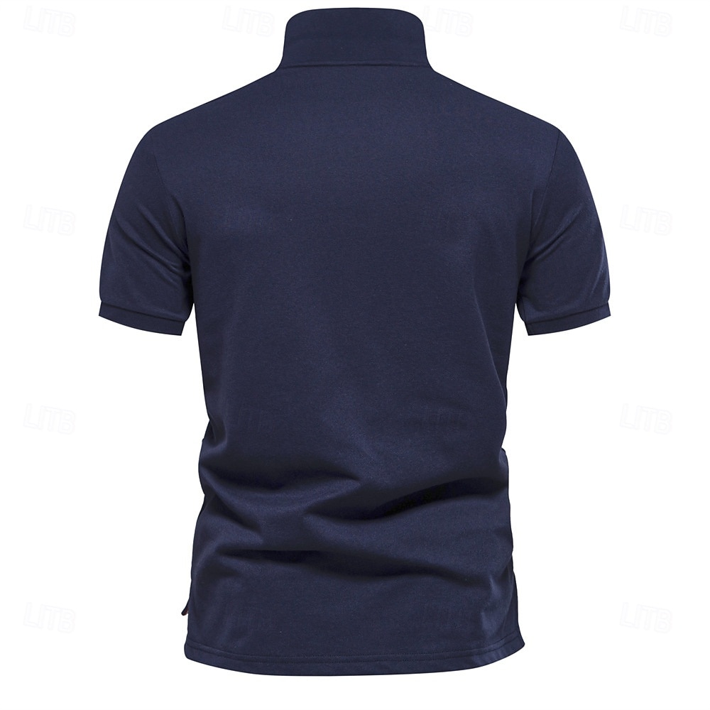 Herren Männlich Blumen Blumenmuster Polo Strick-Polopullover Kurzarm Umlegekragen Polokragen Modern Formell Arbeit Sport & Outdoor Knöpfe Drucken Frühling Rubinrot Weiß Hellblau 2025 - $22.99 –P13