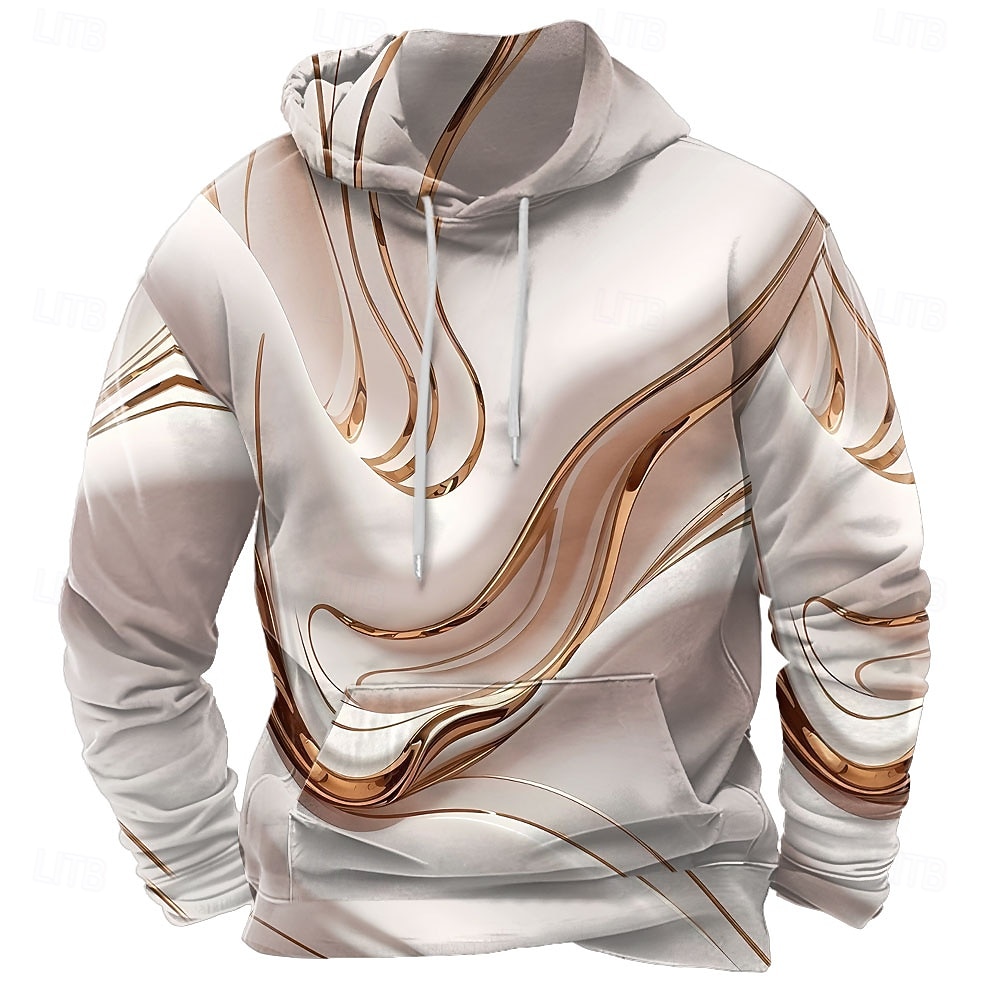 Pánské Geometrický Kapucky Mikina Na běžné nošení Dlouhý rukáv Tričkový Kapuce Dovolená Streetwear Vodní modrá Žlutá Fialová Šedá Šňůrky Podzim Zima Návrhář S M L XL XXL XXXL 2026 - $28.99 –P1