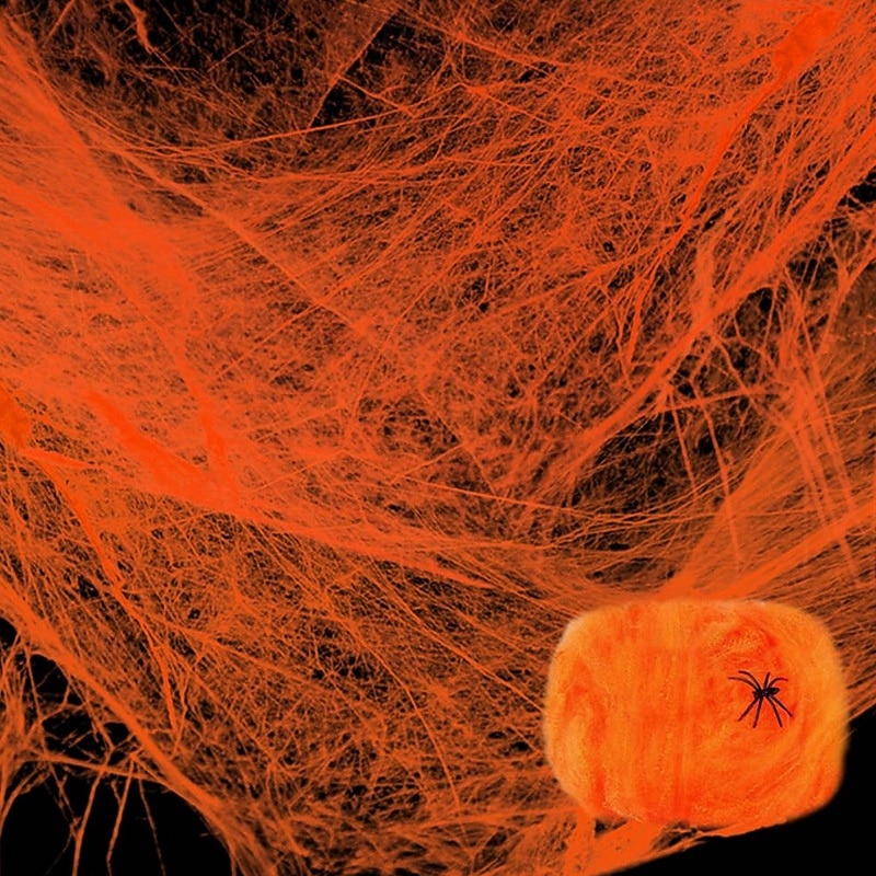 Halloween Spider Webs 1200 Sqft with 30 Fake Spiders Colorful Halloween Party Indoor and Outdoor Decorations Colored Stretch Cobwebs for Halloween Party Decorations Bar House 2026 - $11.49 –P7