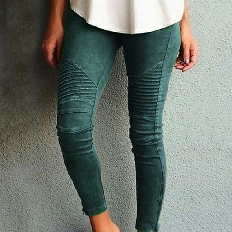 Mujer pantalones Pantalones Ropa de calle Casual Longitud total Cintura Media Plano Bolsillo Cintura elástica Confortable Al Aire Libre Cómodo Exterior Festivos Ropa Cotidiana Negro Azul Piscina 2025 - $17.99 –P3